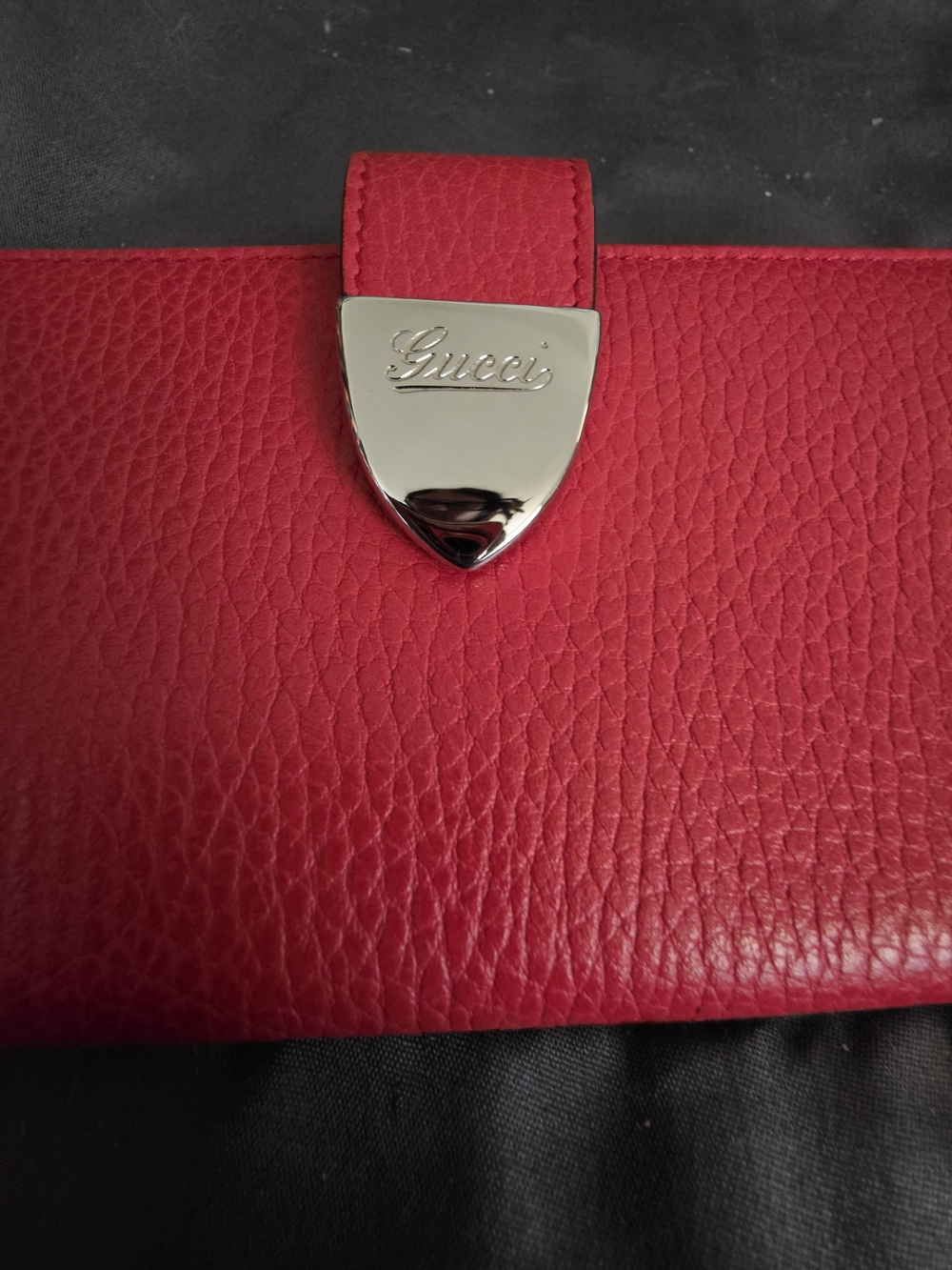 AUTHENTIC Gucci Red Leather Continental Wallet - Picture 2 of 8